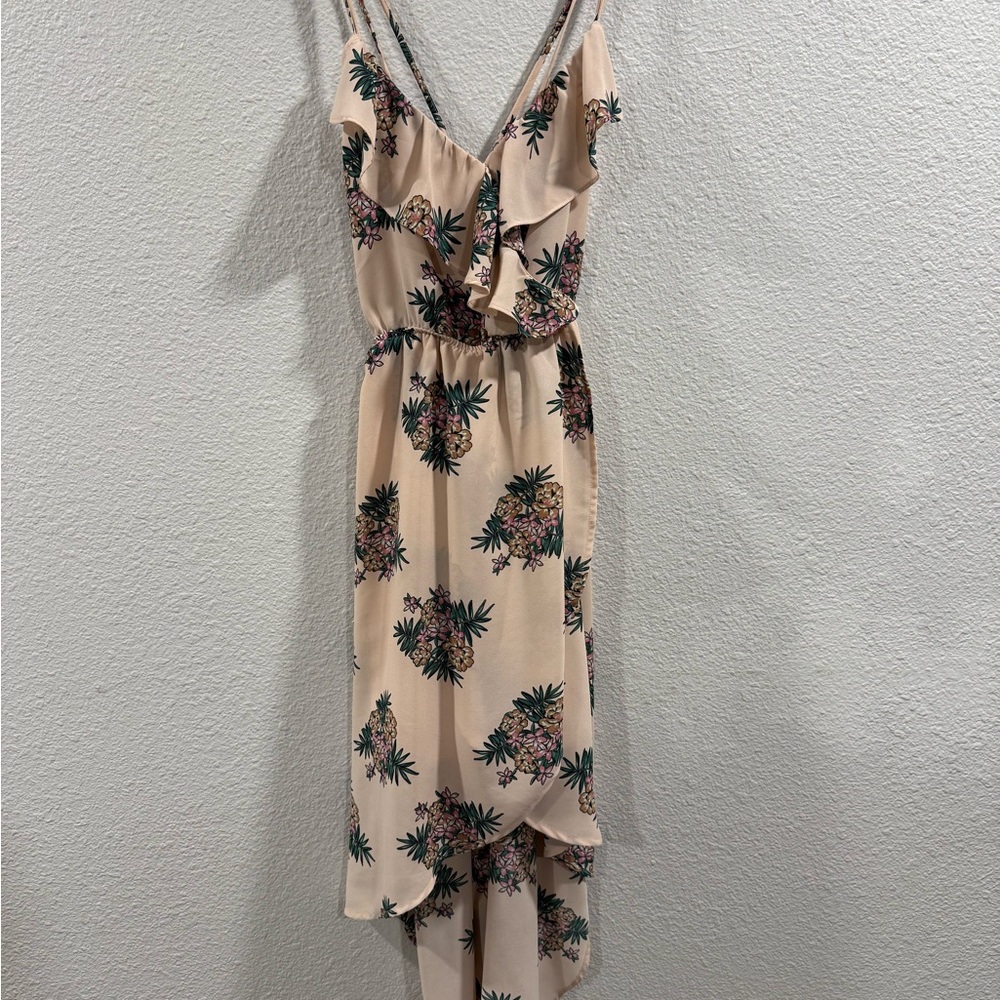 Flying Tomato Blush Floral High Low Dress